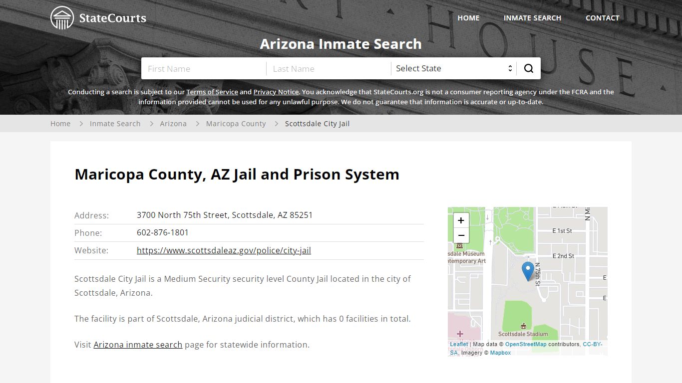 Scottsdale City Jail Inmate Records Search, Arizona ...